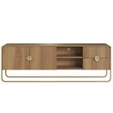 Ver imagem 1 de Rack Bancada Organica Tv 65 Polegadas 180 Cm 28076 Artesano Hanover Dourado