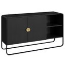 Ver imagem 2 de Buffet Aparador para Sala 135cm 2 Portas Mario Nero/preto A10 - Mpozenato