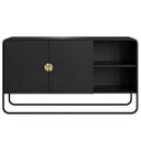Ver imagem 6 de Buffet Aparador para Sala 135cm 2 Portas Mario Nero/preto A10 - Mpozenato