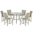 Ver imagem 1 de Mesa Ascoli 120 Cm com 6 Cadeiras Cannes de Alumínio Trama Rami