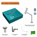Ver imagem 3 de Kit Cuba Q39 com Torneira Pratika 1060 Metal e Válvula 1 Pol. Sifão Cromado e Flexível Compace