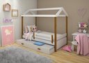 Ver imagem 2 de Cama Eliz Branca Solteiro com Cama Auxiliar e 2 Colchões - Divaloto