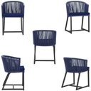 Ver imagem 5 de Mesa com 4 Cadeiras e Noronha Estofado 10 Trama Original Azul