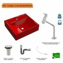 Ver imagem 3 de Kit Cuba Q39 com Torneira Pratika 1060 Metal e Válvula 1 Pol. Sifão Cromado e Flexível Compace