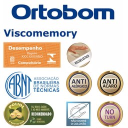 Colchão Solteirão Ortobom Solteiro King Viscomemory Espuma Viscoelástica Bege e Branco 108x198x28 - 3