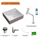 Ver imagem 3 de Kit Cuba Q39 com Torneira Pratika 1060 Metal e Válvula Click 1"b Sifão Cromado e Flexível Compace