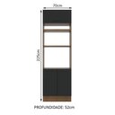 Ver mais imagens de Torre Quente Madesa Agata 70cm com 3 Portas Rustico Preto