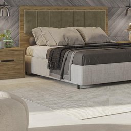 Cabeceira Estofada para Cama Box Queen 158cm N801 Kappesberg - Nogueira - 2