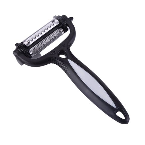 Descascador Legumes Frutas 3 Tipos Lâminas Descascar Fatiar Cortar Aço Inox Serrilhada Afiado Clink 