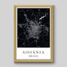 Quadro Mapa Goiânia - 30x20cm - Moldura Caixa Madeira - 1