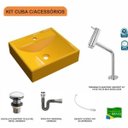 Ver imagem 3 de Kit Cuba Q39 com Torneira Pratika 1060 Metal e Válvula Click 1"g Sifão Cromado e Flexível Compace