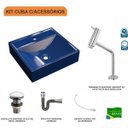 Ver imagem 3 de Kit Cuba Q39 com Torneira Pratika 1060 Metal e Válvula Click 1"g Sifão Cromado e Flexível Compace