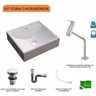 Kit Cuba Q39 com Torneira Pratika 1060 Metal e Válvula Click 1"g Sifão Cromado e Flexível Compace - 3