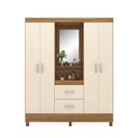 Ver imagem 2 de Guarda Roupa Casal Vila Boreal 4 Portas de Bater 2 Gavetas MDP Amendola-Off White Demóbile