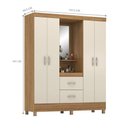 Ver imagem 4 de Guarda Roupa Casal Vila Boreal 4 Portas de Bater 2 Gavetas MDP Amendola-Off White Demóbile
