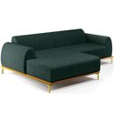 Ver imagem 1 de Sofá 5 Lugares com Chaise Esquerdo Sala Estar Molino 300cm D02 Linho Verde Musgo C-117 - Lyam