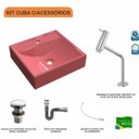 Ver imagem 3 de Kit Cuba Q39 com Torneira Pratika 1060 Metal e Válvula Click 1"g Sifão Cromado e Flexível Compace