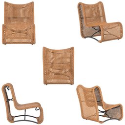 3 Poltronas e Mesa Texas em Alumínio Pintura Preta Corda Náutica Trama Original - 5