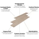 Ver imagem 4 de Kit com 11m² Piso Vinílico em Régua 17,78cm X 2mm X 1,21m Sofisticato Ruffino