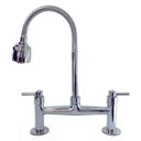Ver imagem 4 de 4256 C81 Torneira Misturador Gourmet Bica Móvel Tubo Flexível Cromado Arejador Chuveirinho para Banc