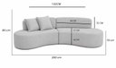 Ver imagem 3 de Sofá Luxuoso Modular Sala de Estar 200cm Vonetta