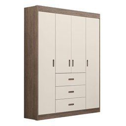 Quarto de Bebê Lívia e Berço Americano Retro Maya Carvalho Off White com Colchão Gazin - Canaã - 4