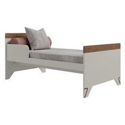 Quarto de Bebê Lívia e Berço Americano Retro Maya Carvalho Off White com Colchão Gazin - Canaã - 5