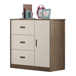 Quarto de Bebê Lívia e Berço Americano Retro Maya Carvalho Off White com Colchão Gazin - Canaã - 3