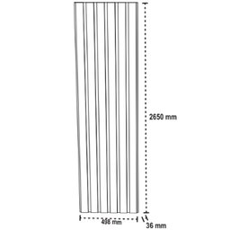 Modulo Painel Ripado Placa Projetta 265x50 cm Cinamomo Mell MBL - 4