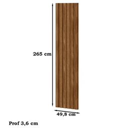 Modulo Painel Ripado Placa Projetta 265x50 cm Cinamomo Mell MBL - 2