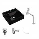 Ver imagem 2 de Kit Cuba Q39 com Torneira Pratika 1060 Metal e Válvula Click 1 Pol. 1/2 Sifão Cromado e Flexível com