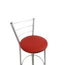 Ver imagem 3 de Kit 4 Banquetas Alta Prata Cozinha Gourmet Americana Balcão:vermelho