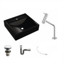 Ver imagem 2 de Kit Cuba Q39 com Torneira Pratika 1060 Metal e Válvula Click 1 Pol. 1/2 Sifão Cromado e Flexível com