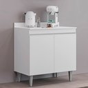 Ver imagem 2 de Balcão de Cozinha para Cooktop com Tampo 80cm Nina M05 Branco - Inoviza