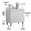 Ver imagem 4 de Balcão de Cozinha para Cooktop com Tampo 80cm Nina M05 Branco - Inoviza