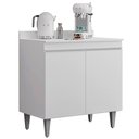 Ver imagem 1 de Balcão de Cozinha para Cooktop com Tampo 80cm Nina M05 Branco - Inoviza