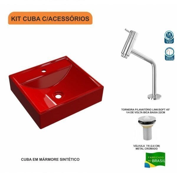 Kit Cuba Q39 com Torneira Pratika 1060 Metal e Válvula 1 Pol. Compace - 3