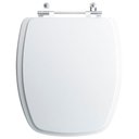 Ver imagem 1 de Assento Sanitário Tampa de Vaso Branco Mdf Laqueado Viseu para Bacia Luzarte