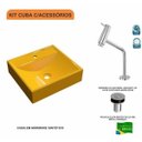 Ver imagem 3 de Kit Cuba Q39 com Torneira Pratika 1060 Metal e Válvula Click 1"b Pol. Compace