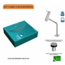 Ver imagem 3 de Kit Cuba Q39 com Torneira Pratika 1060 Metal e Válvula Click 1"b Pol. Compace