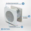 Ver imagem 4 de Kit Exaustor Banheiro Completo Bivolt 15cm Duto Grade Inseto