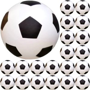 Kit 20x Bola de Vinil Pingo Dente de Leite Futebol - Branco
