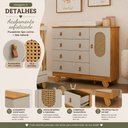 Ver imagem 5 de Kit Quarto Bebê Pingo Berço e Cômoda Tela Off White/Amêndoa
