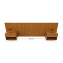 Ver imagem 4 de Cabeceira Casal Queen com 2 Mesas de Cabeceira LED 3500k e Tomadas 100% MDF Ayla