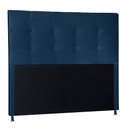 Ver imagem 2 de Cabeceira Casal 1,40m Berlim Suede Azul Marinho Dal Poz Estofados
