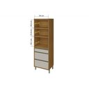 Ver imagem 3 de Paneleiro de Cozinha Baronesa c/ 2 Portas e 3 Gavetas (1 Forno) Freijo/Off White - Nesher