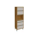 Ver imagem 1 de Paneleiro de Cozinha Baronesa c/ 2 Portas e 3 Gavetas (1 Forno) Freijo/Off White - Nesher