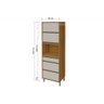 Paneleiro de Cozinha Baronesa c/ 2 Portas e 3 Gavetas (1 Forno) Freijo/Off White - Nesher - 4