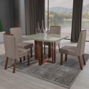 Ver imagem 1 de Sala de Jantar 90x90 4 Cadeiras Paola Bom Pastor