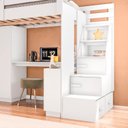 Ver imagem 7 de Cama Alta Beliche Office Infantil/Juvenil com Roupeiro e Escrivaninha Moon Yescasa